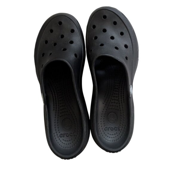 CROCS Freesail Mules Black Slip-On Sandals Womens Size 8 - Picture 2 of 7